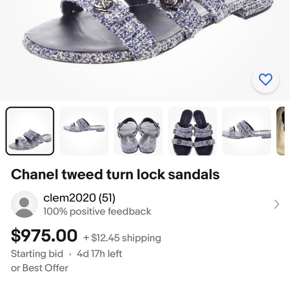 CHANEL tweed and lambskin mules/sandals - Picture 2 of 7